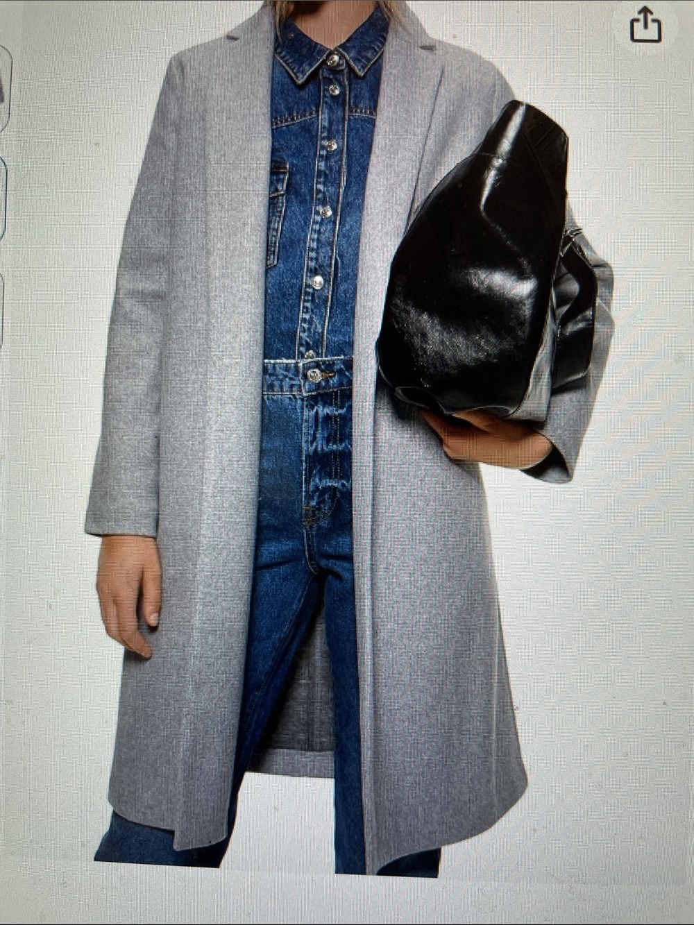 Zara Classic Light Gray open wear Long Coat - new